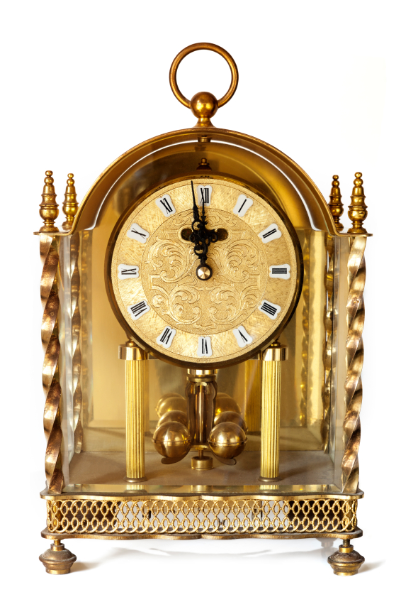 Antique Carriage Clock Isolated