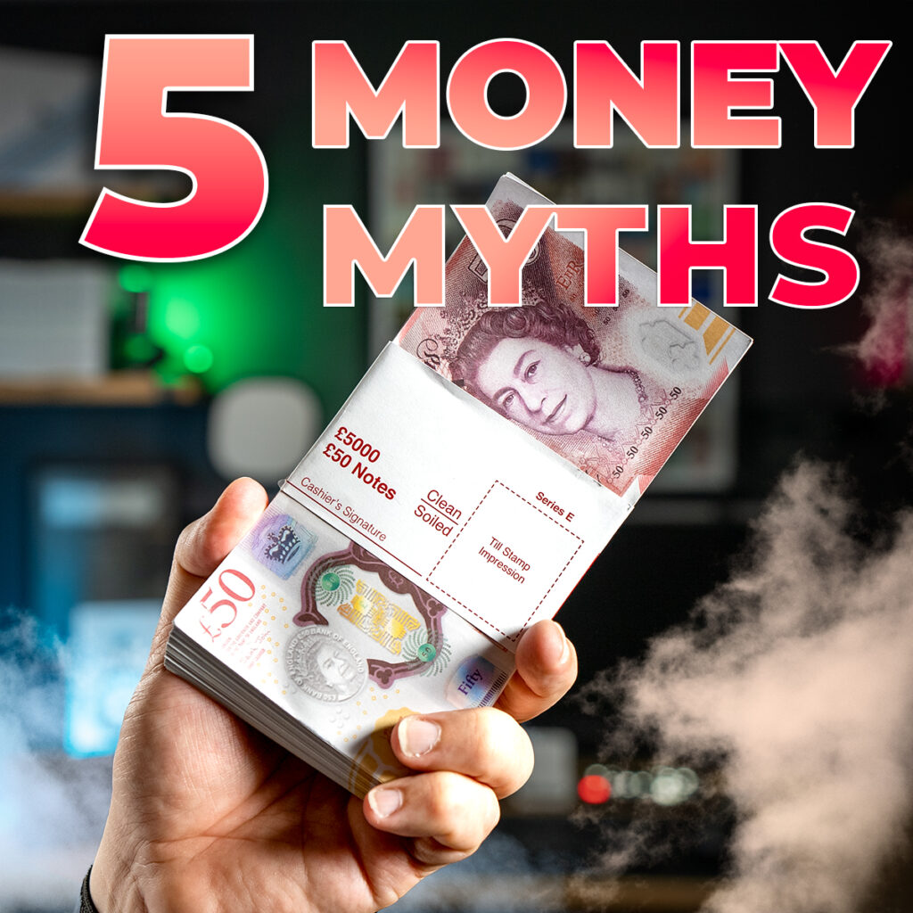 5 Money Myths - Pete holding a wad of cash
